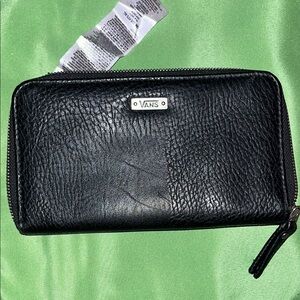 Vans ES Skatepark Floral Patterned Leather Zip Wallet